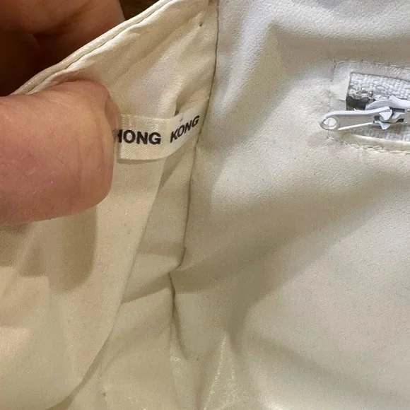 🌟HP🌟VTG 1970s Elegant Danieli White Woven Vinyl Wicker Bag Gold Accents Handbag - Picture 8 of 16